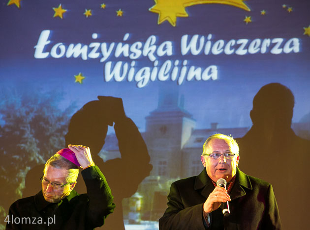 Bp. Janusz Stepnowski i prezydent Łomży Mieczysław Czerniawski