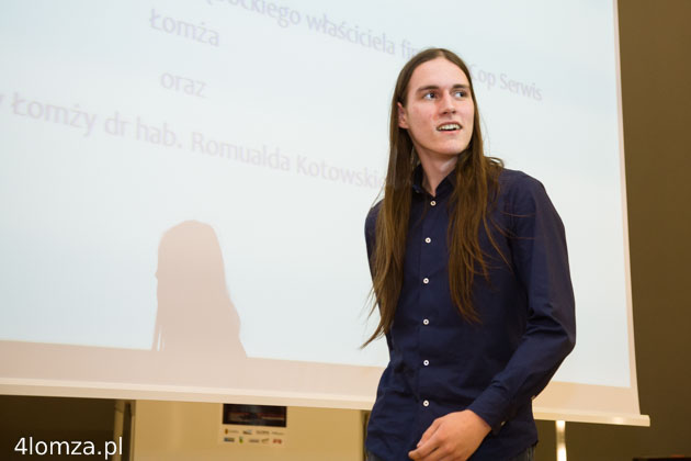 Szymon Samuel Zborowski z I LO w Łomży, zdobywca III miejsca Infotestu 2015