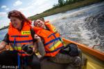 Foto: Wypływamy z Krzewa w dobrych humorach łódką OSP Pniewo