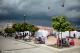 Krótka burza majowa nad Starym Rynkiem w Łomży