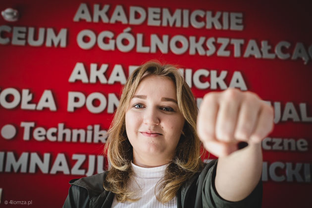 Klaudia Gawryś, maturzystka Akademickiego Liceum Ogólnokształcącego przy WSA w Łomży