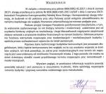 Wyjaśnienie podpisane przez wiceprezydent Łomży Agnieszkę Muzyk