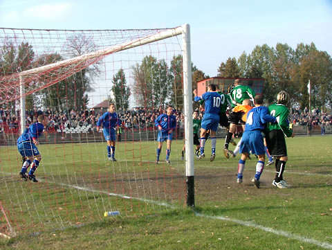 liczne akcje pod bramką Gwardii