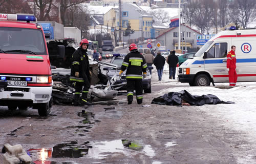 tragiczny wypadek w Łomży
