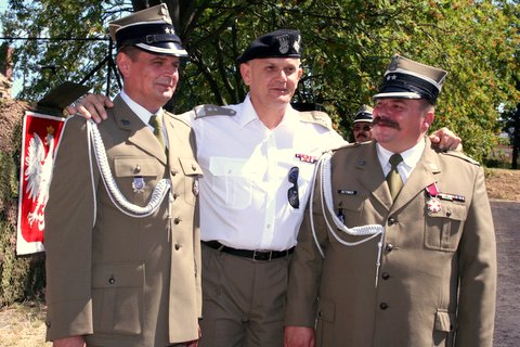 ppłk. Wojciech Zielkowski, gen. dyw. Piotr Czerwiński, ppłk. Robert Rettinger