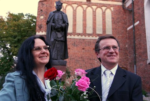 Tadeusz Trojanowski z żoną Lidią