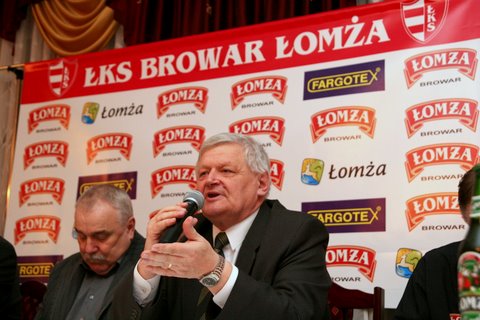 prezes ŁKS Łomża Stanisław Kaseja