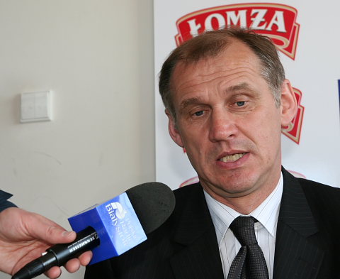 trener ŁKSu Czesław Jakołcewicz