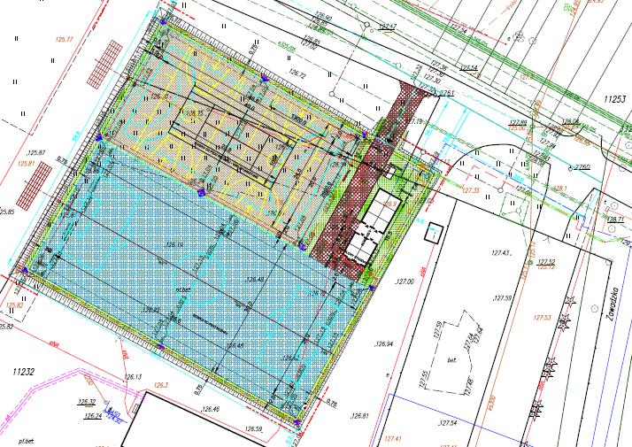 Plan kompleksu boisk na terenie dawnej bazy ŁPRI przy ul. Zawadzkiej w Łomży