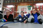 Foto: Kurator ŁKS-u Wincenty Wybranowski, II trener Dariusz Narolewski i trener Okocimski Brzesko Wościk Jerzy