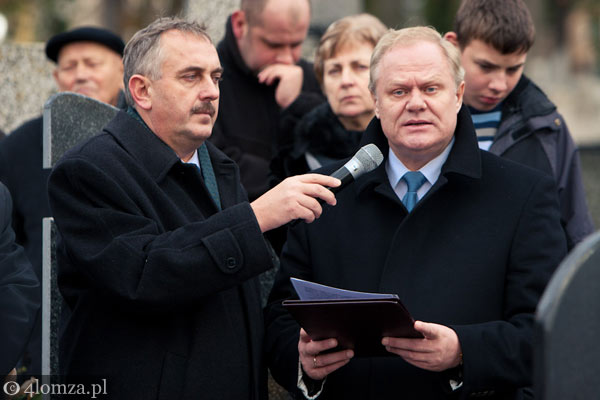 Wiceprezydent Krzysztof Choiński i prezydent Jerzy Brzeziński