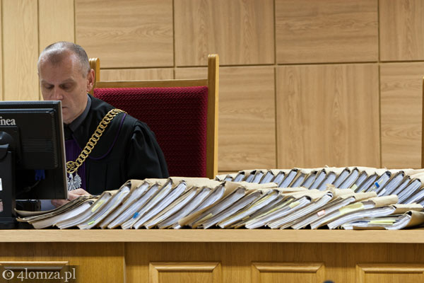 Odczytywania wyroku przez sędziego Jana Leszczewskieg 