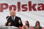 Foto: Jarosław Kaczyński na wiecu w Łomży