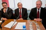 Foto: Były wiceprezydent Marcin Sroczyński, prezydent Mieczysław Czerniawski i były prezydent Jerzy Brzeziński 