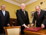 Foto: Były wiceprezydent Krzysztof Choiński, Jerzy Brzeziński i prezydent Mieczysław Czerniawski