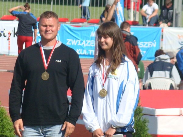 Żaneta Lenczewska i trener Marcin Jasionek