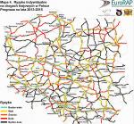 Mapa ryzyka indywidualnego na drogach krajowych w Polsce - prognoza na lata 2013-2015. źródło: www.eurorap.pl