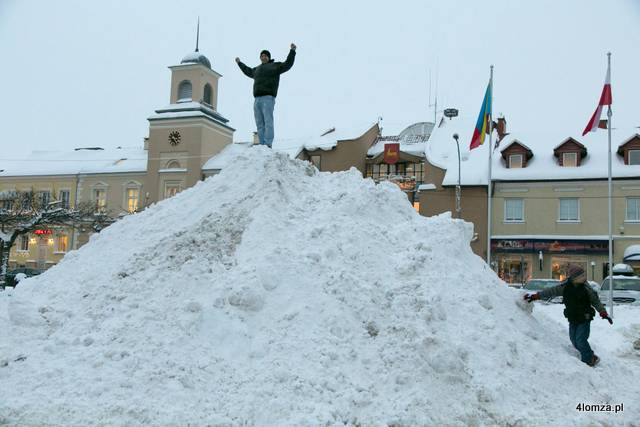 19.12.2012, Łomża, obfite opady śniegu przed świętami