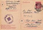Karta pocztowa wysłana przez Leopolda z obozu koncentracyjnego Gross Rosen do rodziny w Kątach.