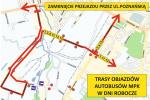 Foto: Po zamknięciu mostku na Poznańskiej autobusy MP...