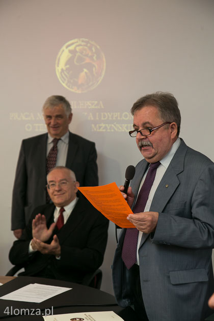 Mgr Jan Borawski,  prof. Adam Czesław Dobroński i Wawrzyniec Kłosiński