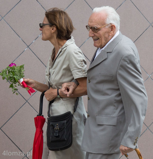 Doktor Stanisław Schramm (+ 92) z córką Aliną (zdjęcie z 15 sierpnia 2014)