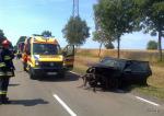 Foto: Wypadek pod wsią Wyrzyki