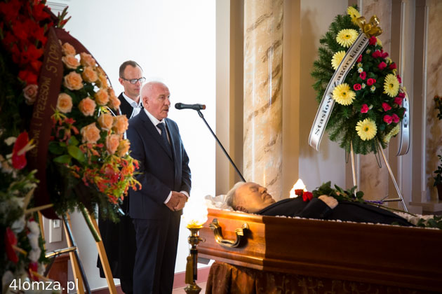 Przemawia przyjaciel z młodości Redaktora Stanisława Zagórskiego i kolega z pism warszawskich prof. Ludwik Malinowski, członek zarządu 