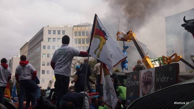 Zdjęcia z protestu w Brukseli. Autor Ewa Łempicka Podlaska Izba Rolnicza