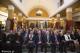 Goście uroczystej sesji Rady Miasta w sali głównej Muzeum Diecezjalnego w Łomży