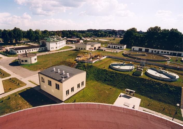 Panorama oczyszczalni ścieków w Łomży (fot. MPWiK Łomża)