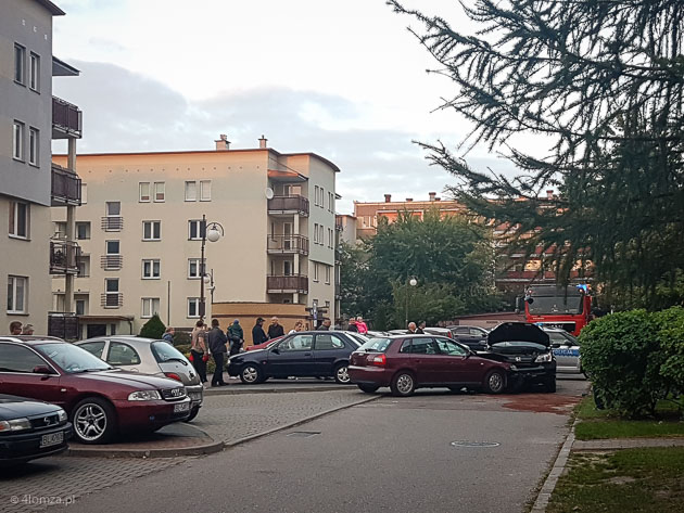 Zderzenie na parkingu przy ul. Ks. Janusza