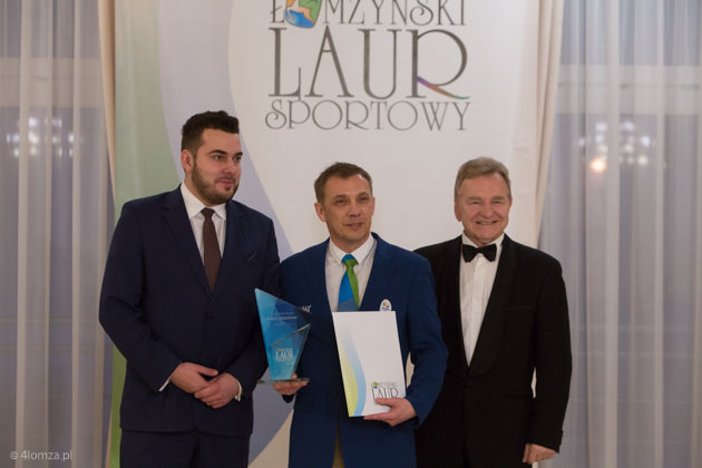 Prezydent Łomży Mariusz Chrzanowski, Karol Łebkowski Trener Roku 2016 i Andrzej Supron