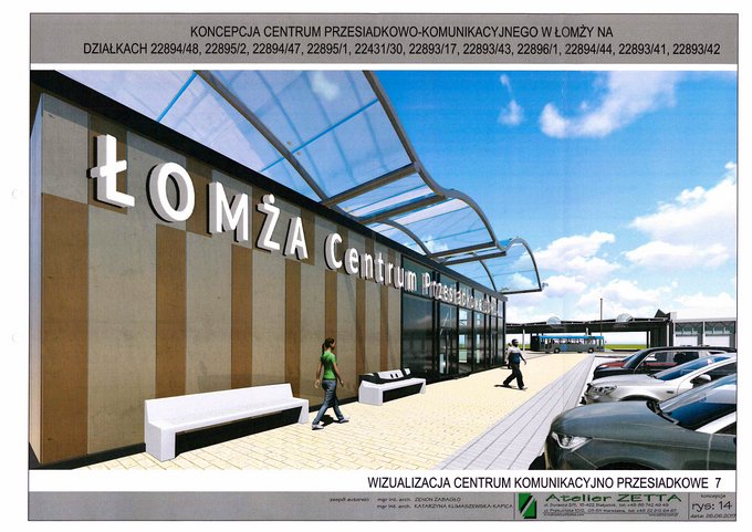Tak ma wyglądać nowy dworzec autobusowy w Łomży (fot. UM Łomża)