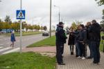 Foto: Briefing prasowy przy przejściu dla pieszych