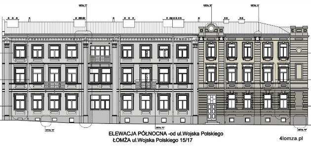 Projekt renowacji elewacji kamienicy od strony ul. Wojska Polskiego