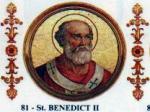 7  MAJA:

Święty Benedykt II, papież (+685)
