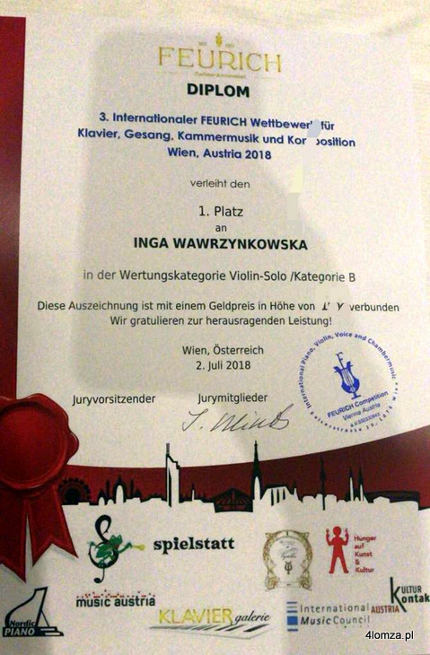 Wiedeński dyplom Ingi Wawrzynkowskiej