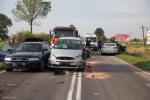 Foto: Zderzenie 4 aut na drodze 677 w okolicy wsi Konopki Młode