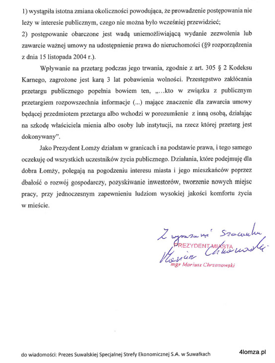 Odpowiedź prezydenta Chrzanowskiego na pismo posła Kołakowskiego str. 2