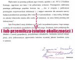 Fragment pisma prezydenta Mariusza Chrzanowskiego, w którym z kodeksu karnego usunął maleńki jego fragment