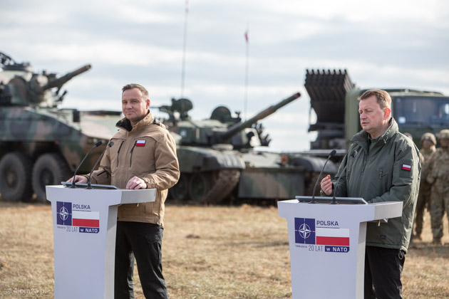 Prezydent RP Andrzej Duda i minister Obrony Narodowej Mariusz Błaszczak