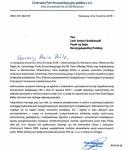 Pismo Piotra Małepszaka, p.o. prezesa spółki Centralny Port Komunikacyjny do posła Lecha Kołakowskiego