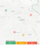 Foto: Wyniki pomiarów jakości powietrza w Łomży w piątek o godzinie 8. rano