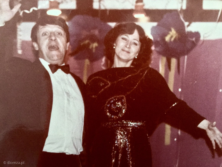 Na balu z żoną Ireną, lata 80.