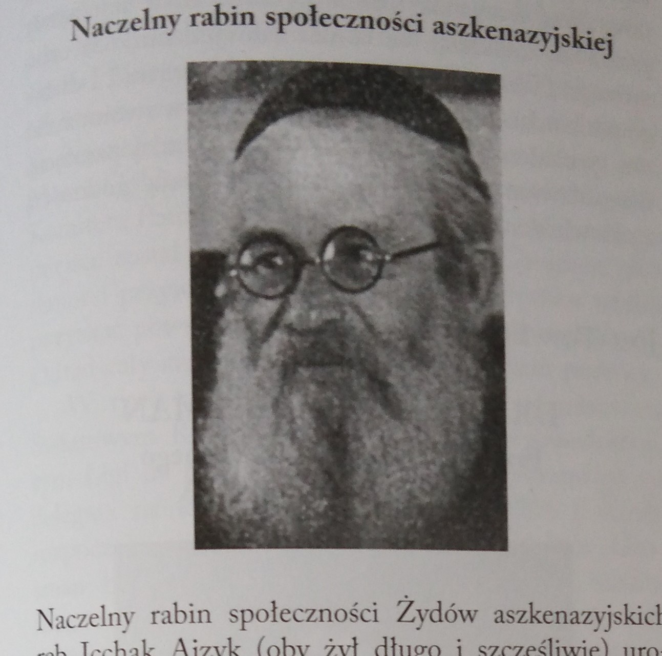 Isaac Ajzyk Ha-levi Herzog, dziadek elekta (Księga Pamięci Łomżyńskich Żydów)