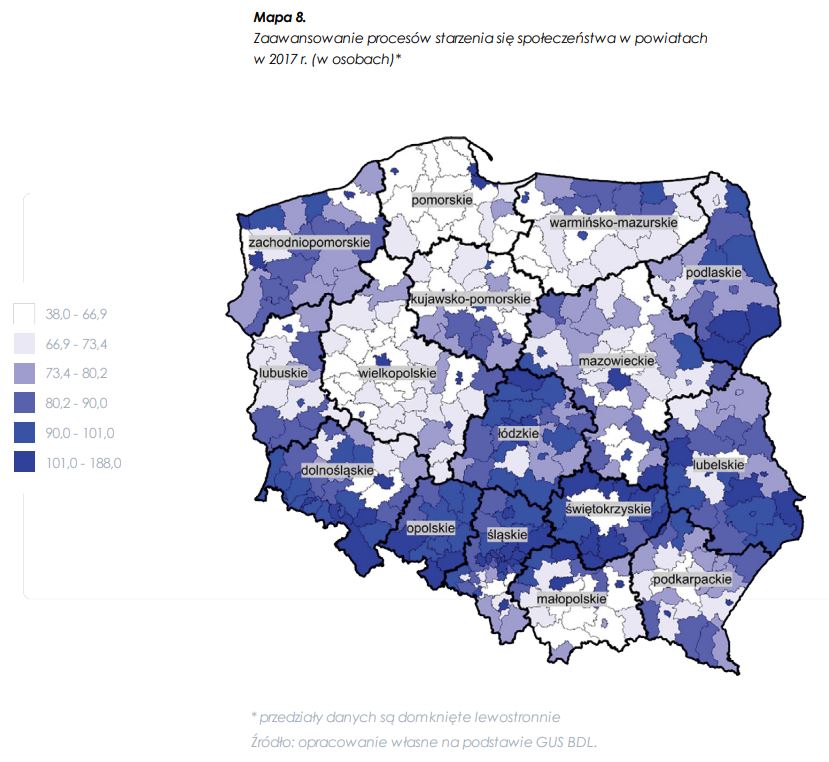 Strategia Rozwoju Województwa Podlaskiego 2030, mapa nr 8