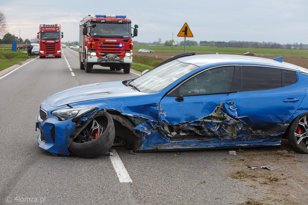  Foto: Wypadek na drodze do Ostrołęki