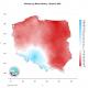 Klimatyczny Bilans Wodny w sierpniu czyli stosunek opadów do parowania jak widać ekstremalnie niekorzystny w naszej części kraju (źródło: IMGW)