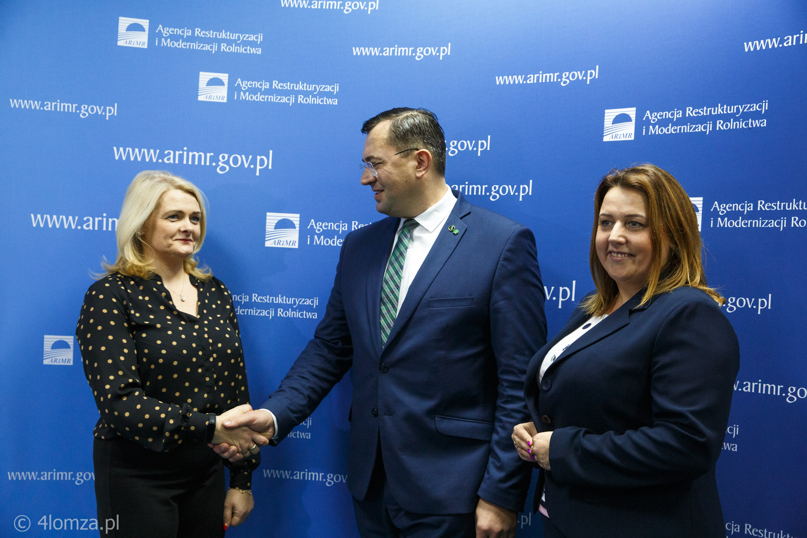 Małgorzata Kaźmierczak nowa Dyrektor Podlaskiego Oddziału Regionalnego ARiMR, Stefan Krajewski wiceminister rolnictwa i Ewa Kulikowska wicewojewoda podlaska